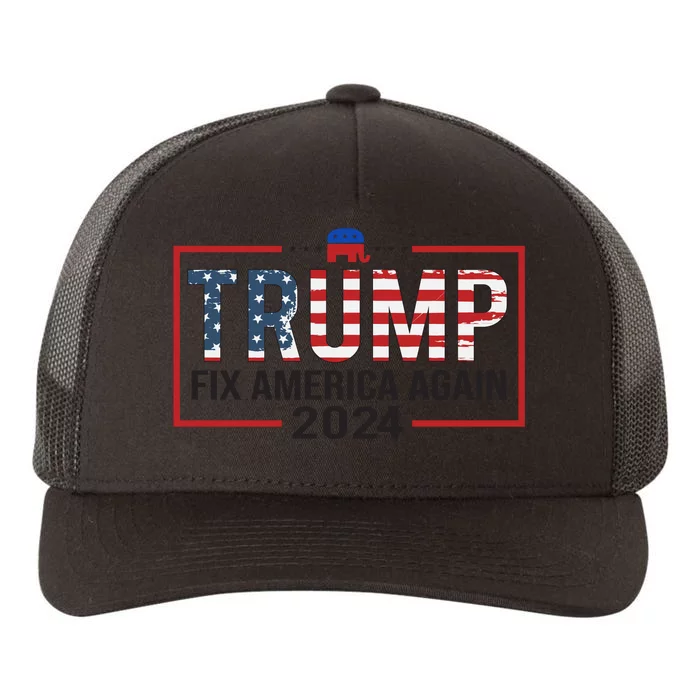 Trump Fix America Again 2024 Yupoong Adult 5-Panel Trucker Hat