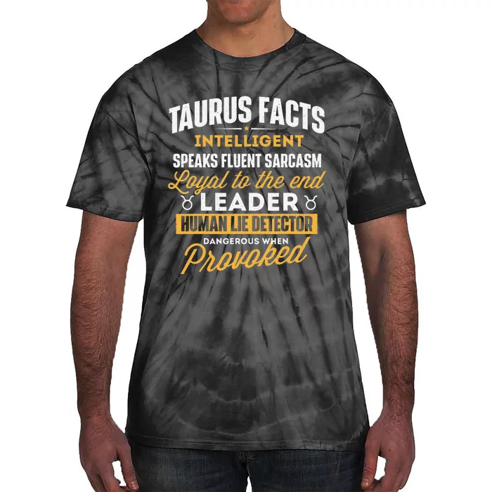 Taurus Facts Astrology Astrologer Horoscope Zodiac Sign Tie-Dye T-Shirt