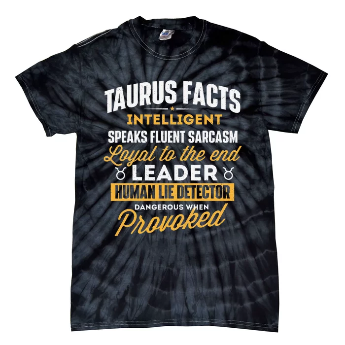 Taurus Facts Astrology Astrologer Horoscope Zodiac Sign Tie-Dye T-Shirt