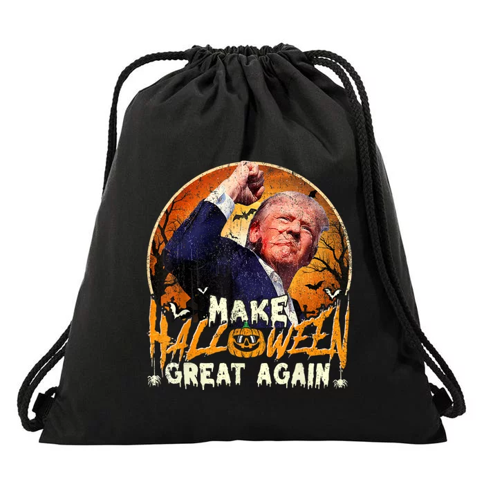 Trump Fight And Make Halloween Great Again Drawstring Bag