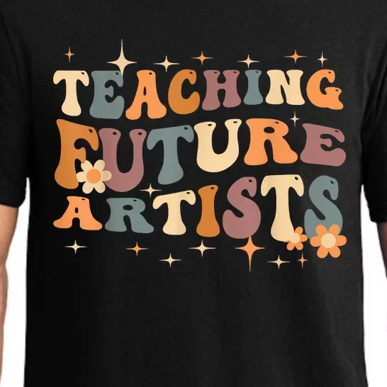 Teaching Future Artists Retro Teacher Students Pajama Set