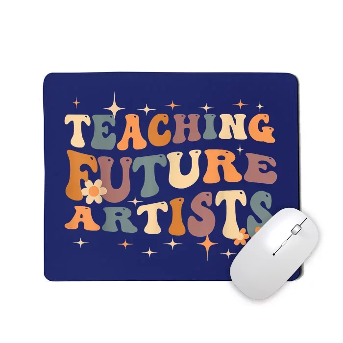 Teaching Future Artists Retro Teacher Students Mousepad