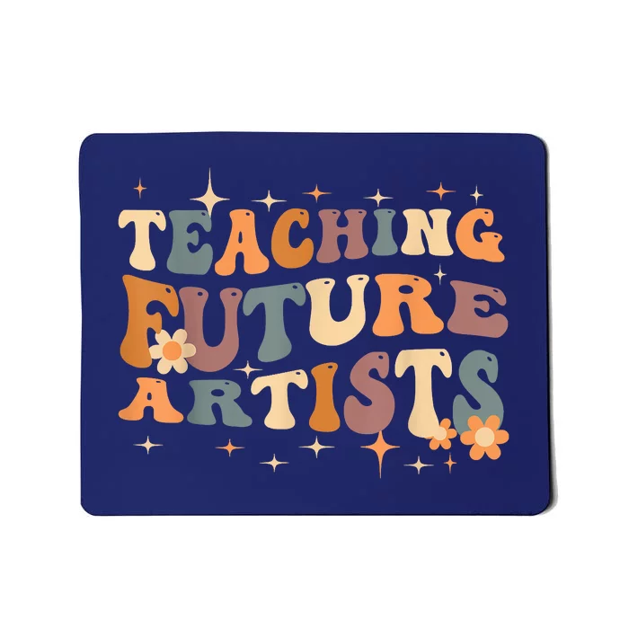 Teaching Future Artists Retro Teacher Students Mousepad