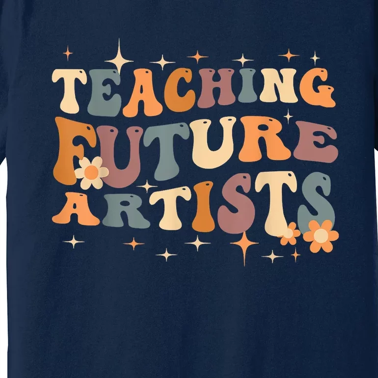 Teaching Future Artists Retro Teacher Students Premium T-Shirt