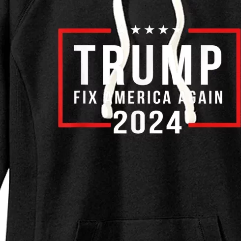 Trump Fix America Again 2024 Women's Fleece Hoodie