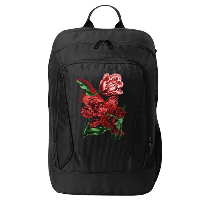 Tiger Flower Art City Backpack