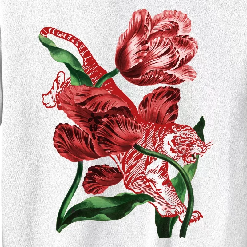 Tiger Flower Art Sweatshirt