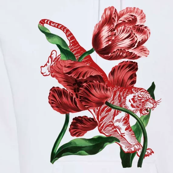 Tiger Flower Art Premium Hoodie