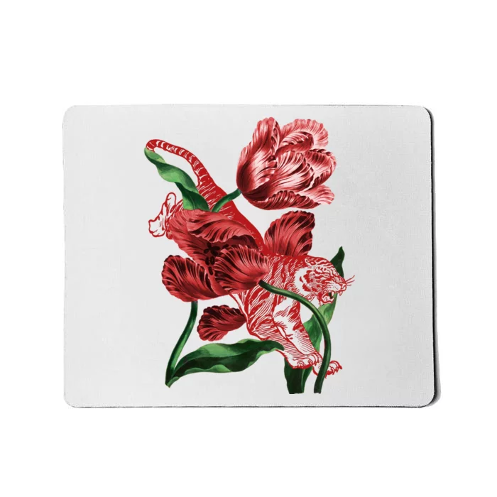 Tiger Flower Art Mousepad