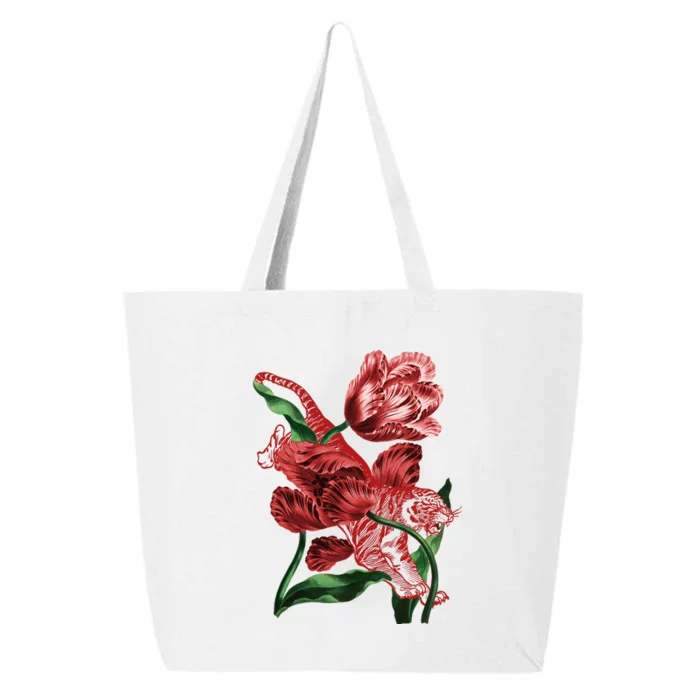 Tiger Flower Art 25L Jumbo Tote