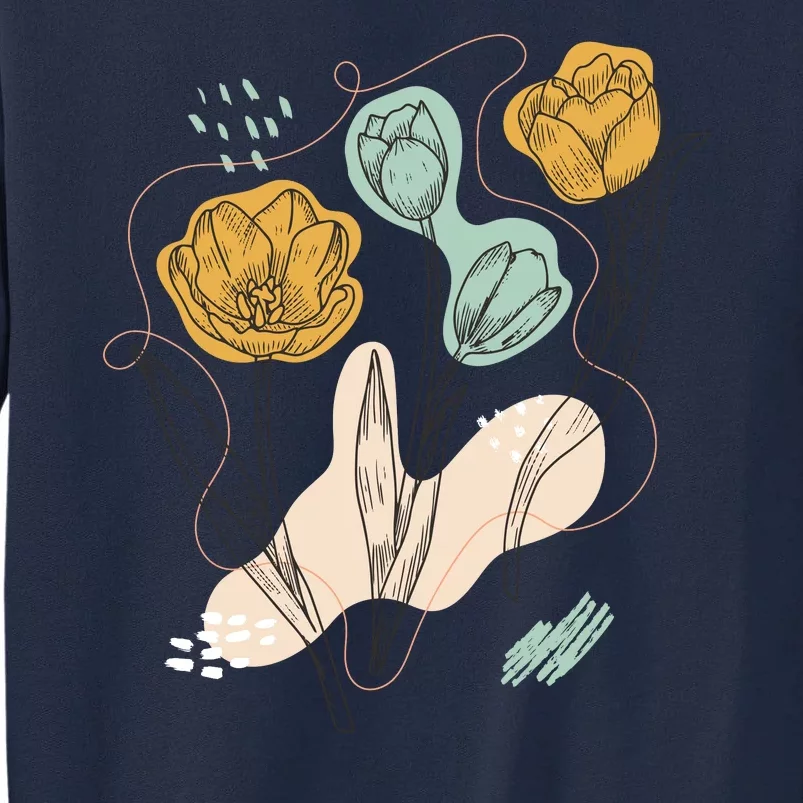 Tulip Flowers Abstract Tall Sweatshirt