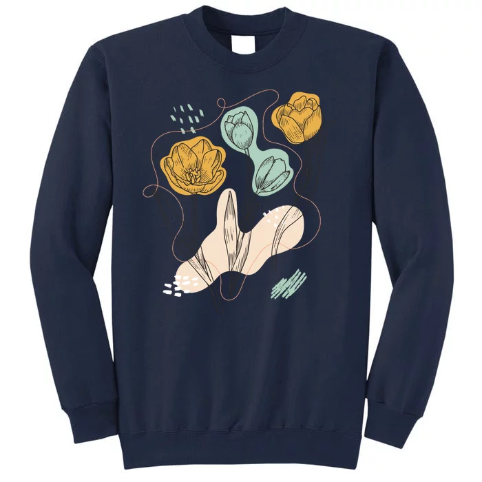 Tulip Flowers Abstract Tall Sweatshirt