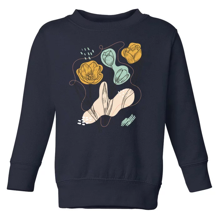 Tulip Flowers Abstract Toddler Sweatshirt