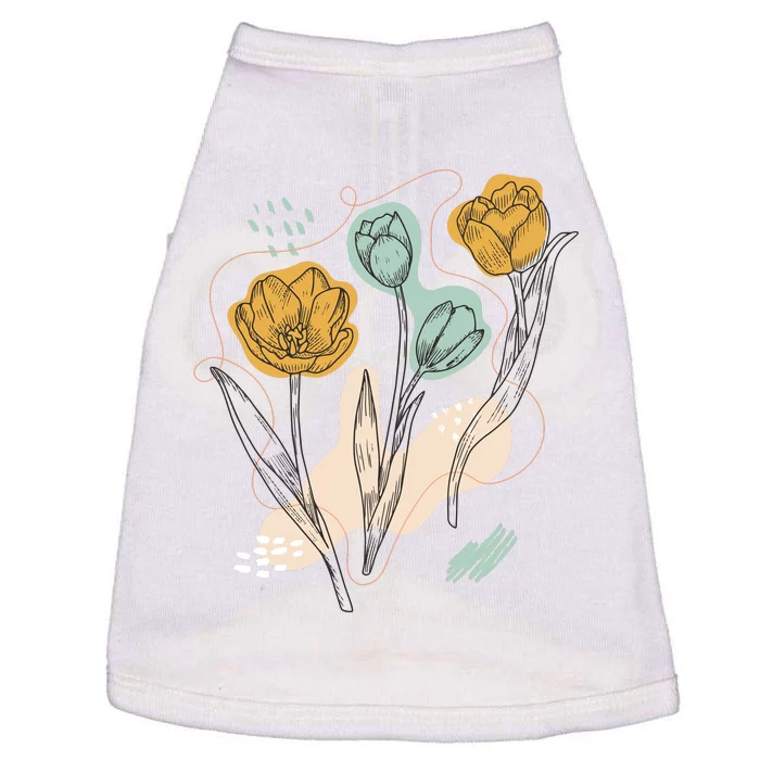 Tulip Flowers Abstract Doggie Tank