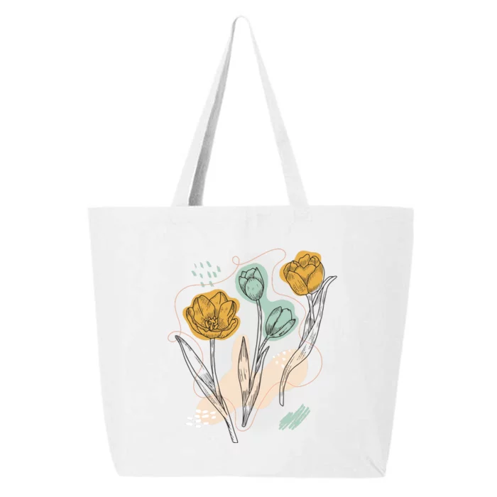 Tulip Flowers Abstract 25L Jumbo Tote