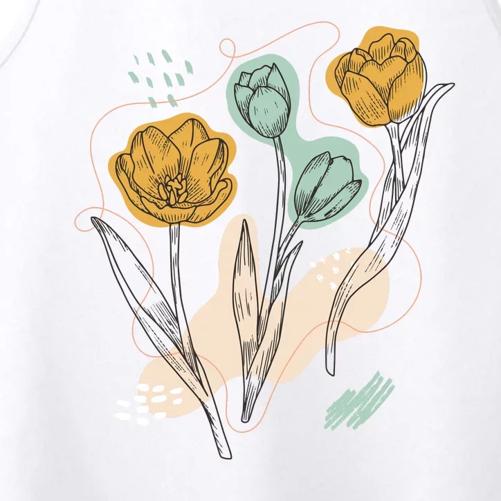 Tulip Flowers Abstract Performance Tank