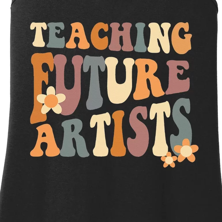 Teaching Future Artists Retro Teacher Students Ladies Essential Tank