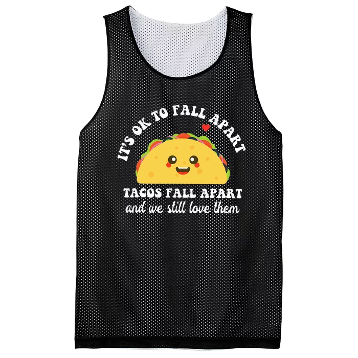 Tacos Fall Apart We Still Love Them Mesh Reversible Basketball Jersey Tank