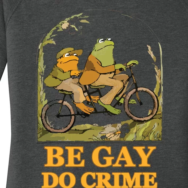 The Frog And The Toad Are Gay, Do Crime, Funny Graphic Women's Perfect Tri Tunic Long Sleeve Shirt