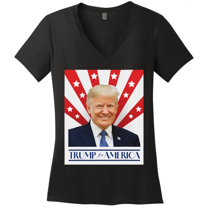 Trump For America 2024 Presidential Election Women's V-Neck T-Shirt