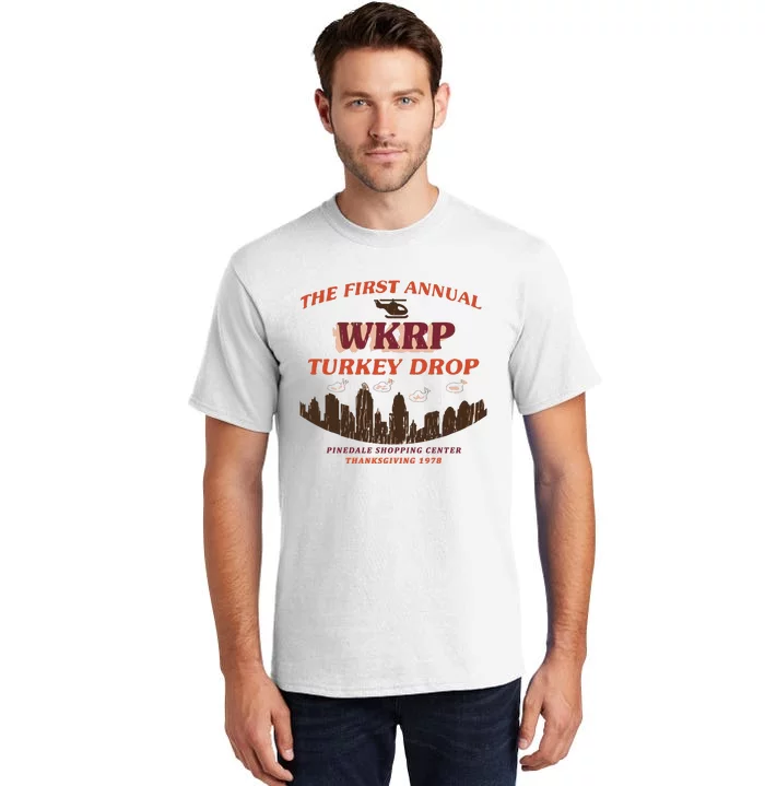 The First Annual Wkrp Turkey Drop Tall T-Shirt