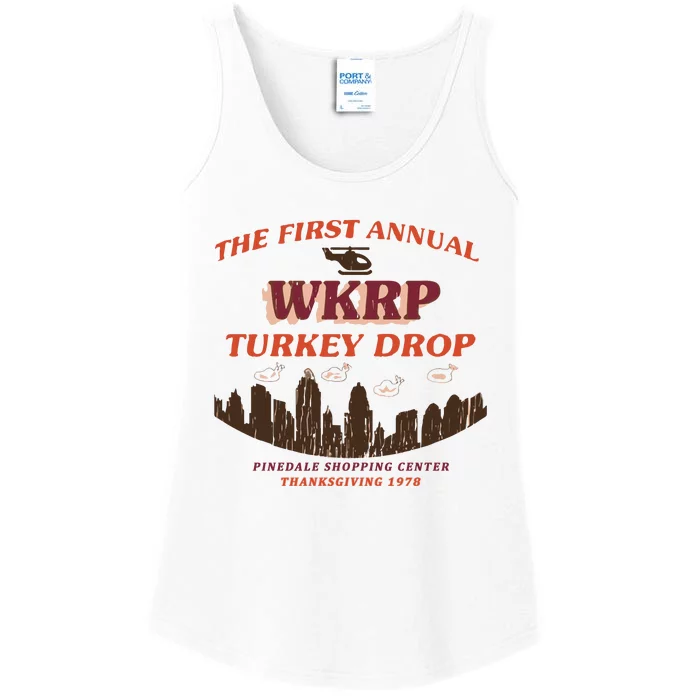 The First Annual Wkrp Turkey Drop Ladies Essential Tank