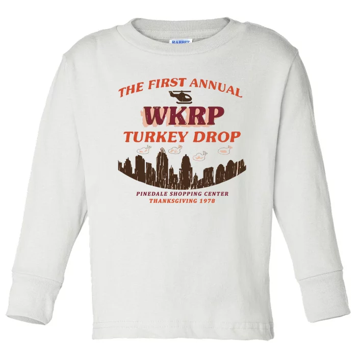 The First Annual Wkrp Turkey Drop Toddler Long Sleeve Shirt