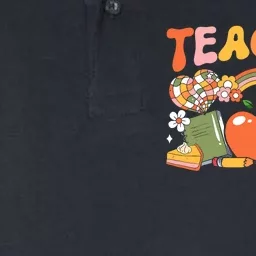 Teacher Fall Autumn Pumpkin Thanksgiving Thankful Teacher Softstyle Adult Sport Polo