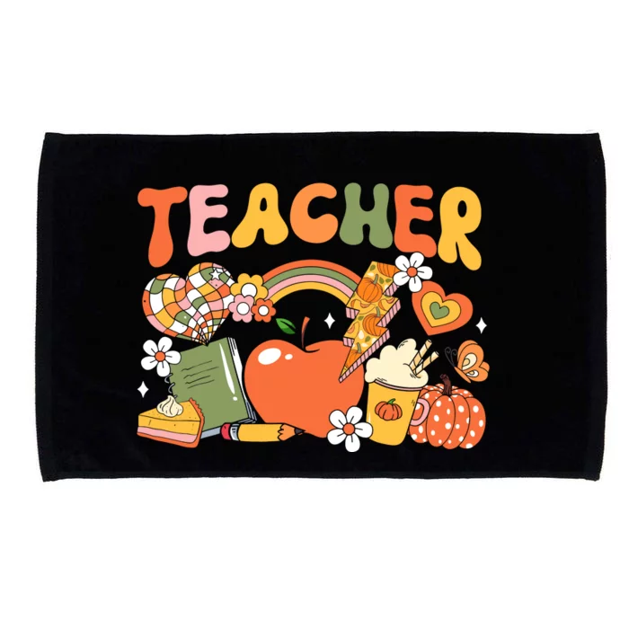 Teacher Fall Autumn Pumpkin Thanksgiving Thankful Teacher Microfiber Hand Towel