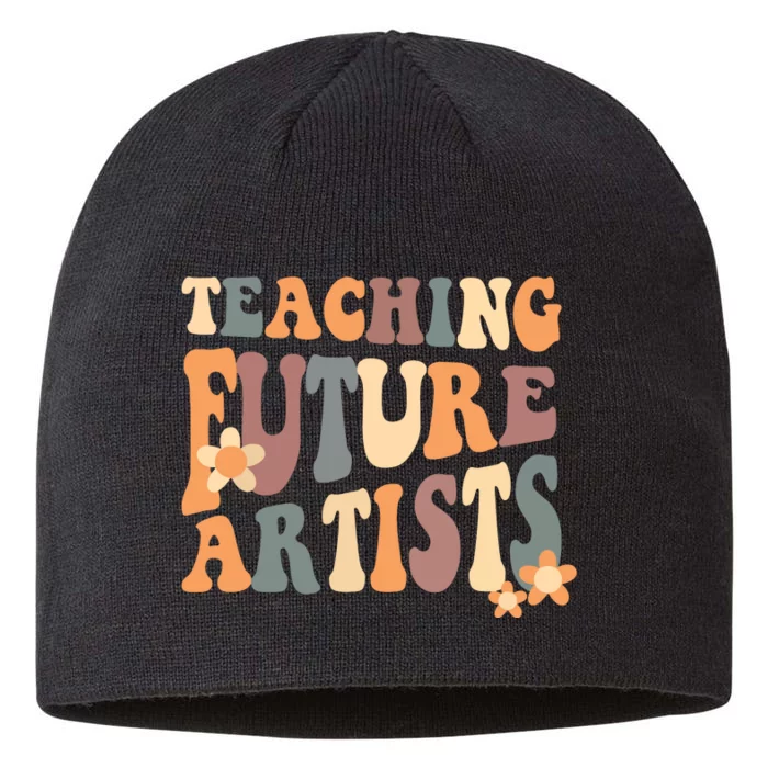 Teaching Future Artists Retro Teacher Students 8 1/2in Sustainable Knit Beanie