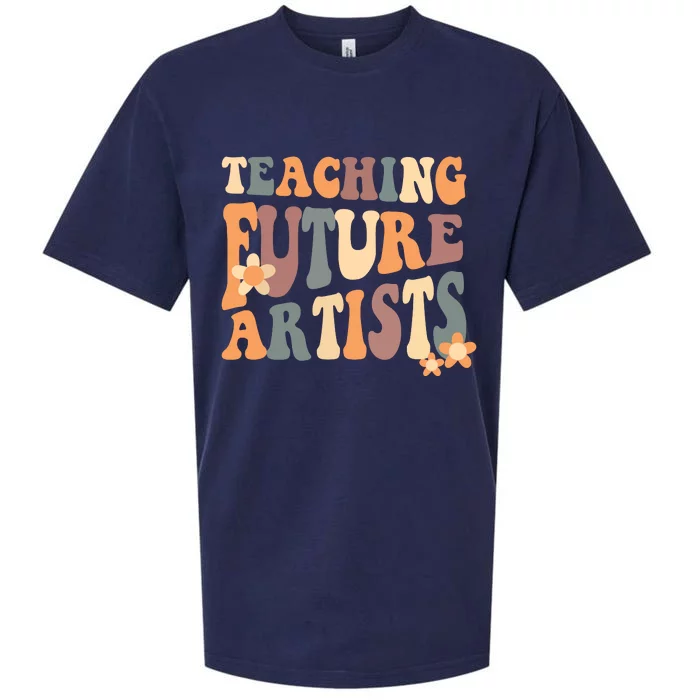 Teaching Future Artists Retro Teacher Students Sueded Cloud Jersey T-Shirt