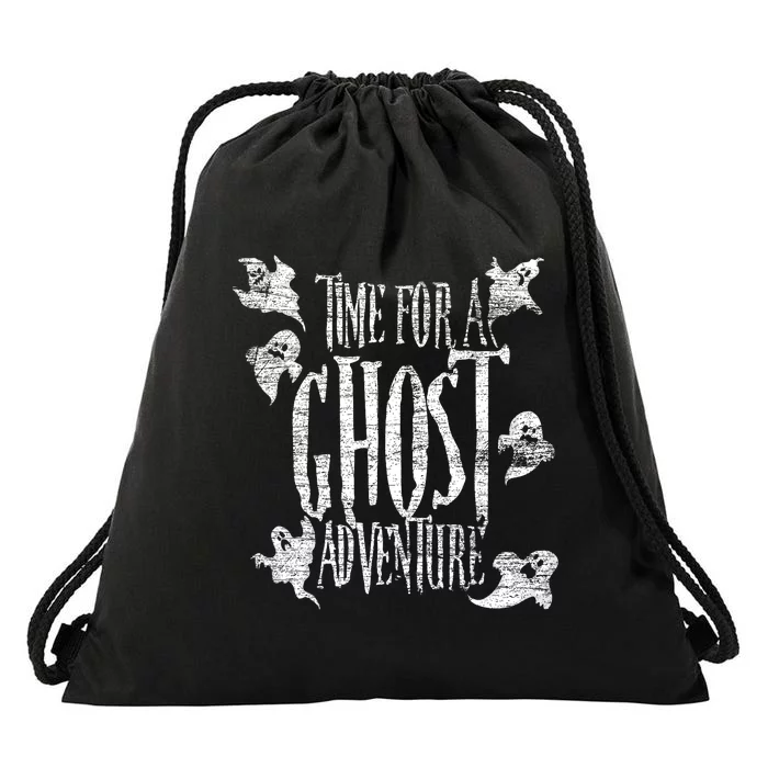 Time For A Ghost Adventure Ghost Drawstring Bag