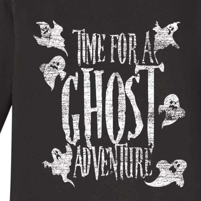 Time For A Ghost Adventure Ghost Baby Long Sleeve Bodysuit