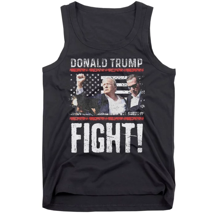 Trump Fist American Flag Patriotic Pride Tank Top