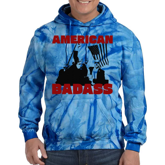 Trump Fight!! American Bad Ass Tie Dye Hoodie