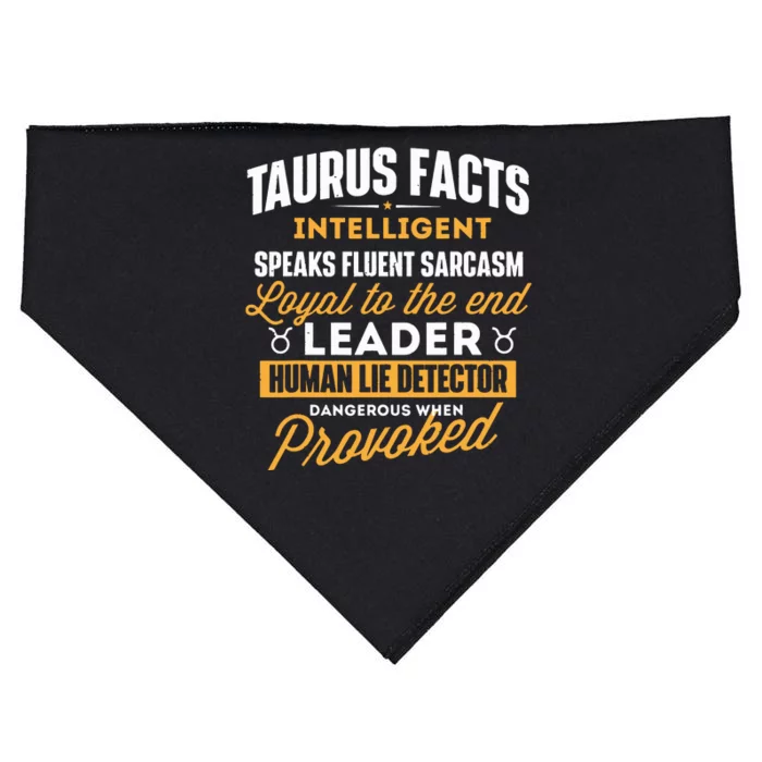 Taurus Facts Astrology Astrologer Horoscope Zodiac Sign USA-Made Doggie Bandana