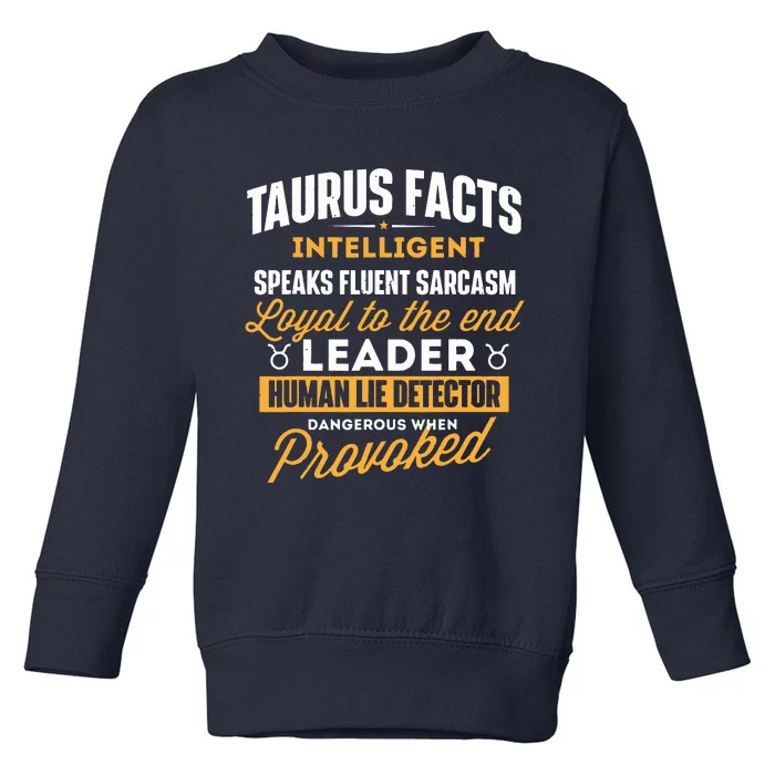 Taurus Facts Astrology Astrologer Horoscope Zodiac Sign Toddler Sweatshirt