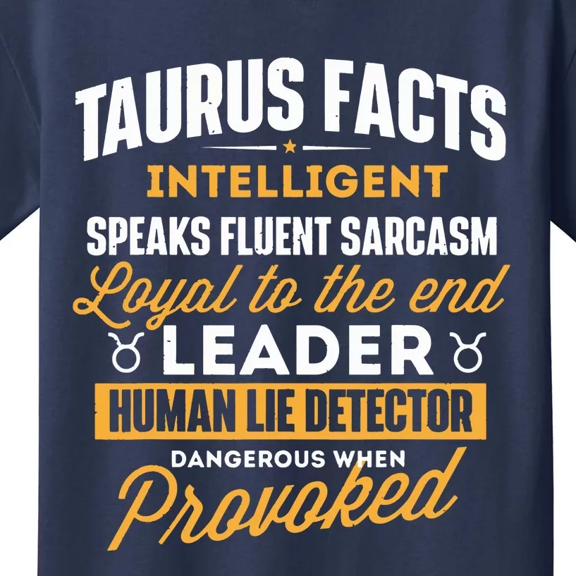 Taurus Facts Astrology Astrologer Horoscope Zodiac Sign Kids T-Shirt