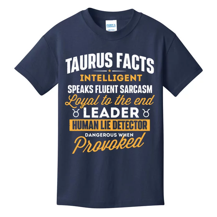 Taurus Facts Astrology Astrologer Horoscope Zodiac Sign Kids T-Shirt