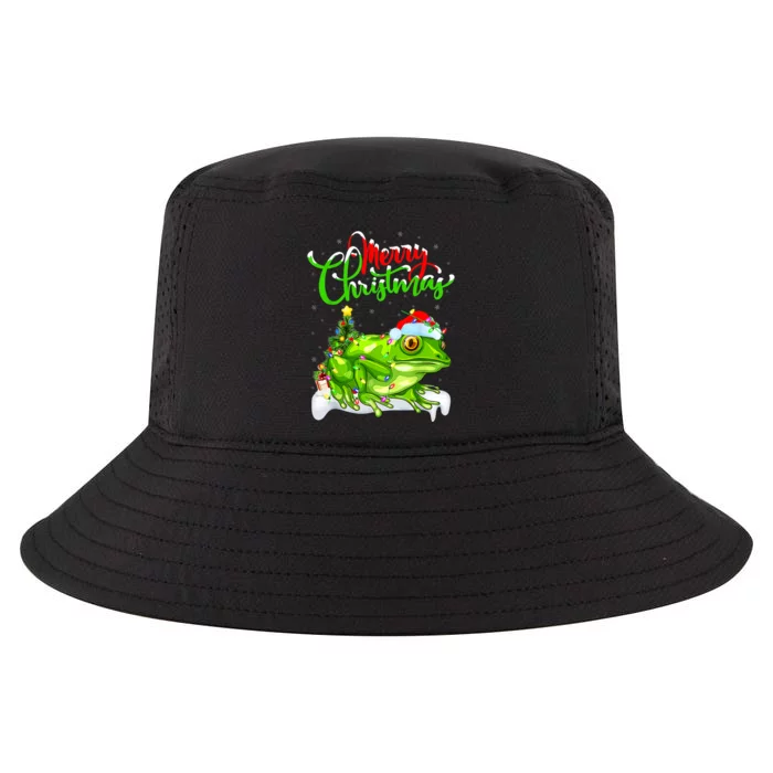 Tree Frog Animal Lover Xmas Lighting Tree Frog Christmas Cool Comfort Performance Bucket Hat