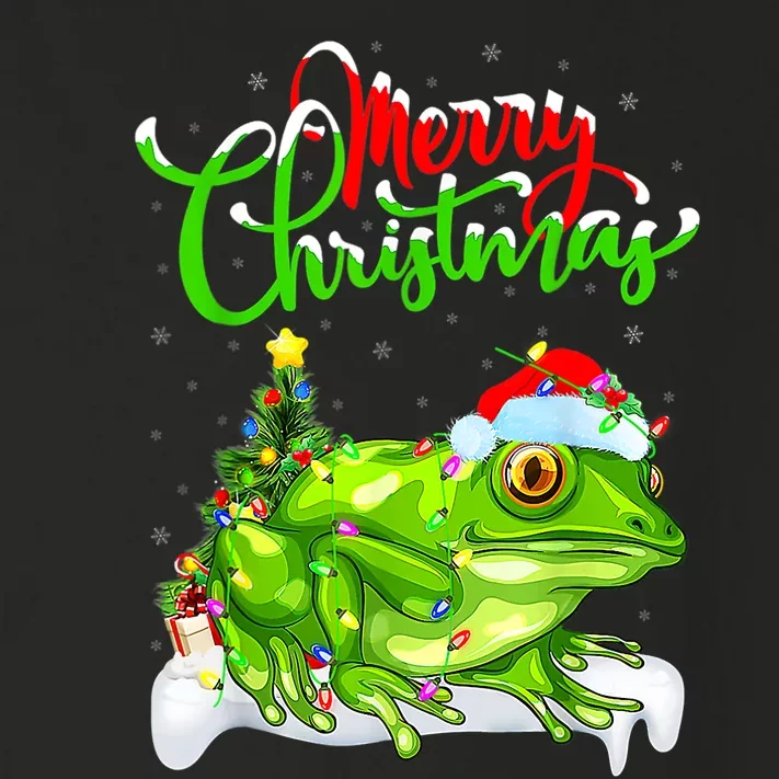 Tree Frog Animal Lover Xmas Lighting Tree Frog Christmas Toddler Long Sleeve Shirt