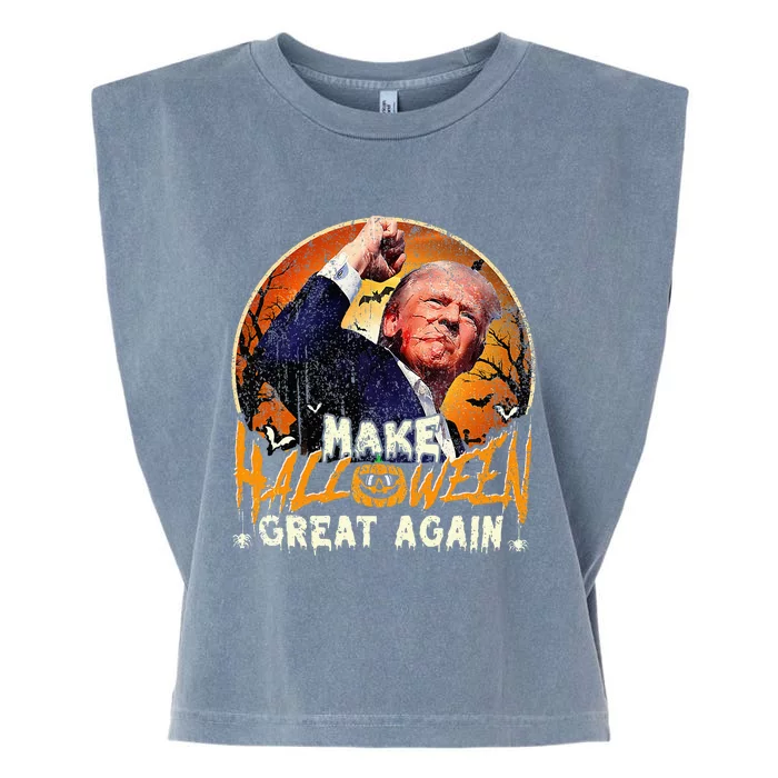 Trump Fight And Make Halloween Great Again Garment-Dyed Women's Muscle Tee