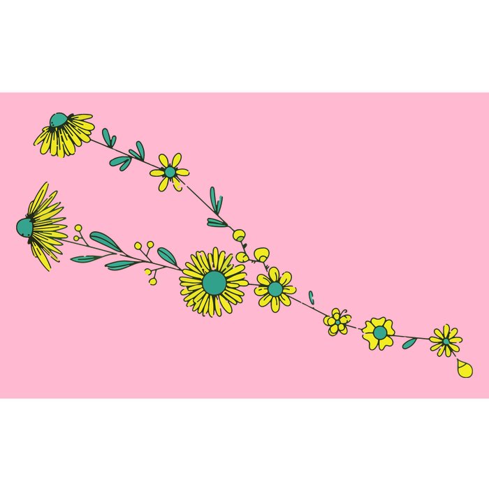 Taurus Flowers As A Constellation Zodiac Bumper Sticker