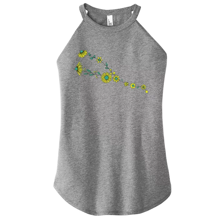 Taurus Flowers As A Constellation Zodiac Women’s Perfect Tri Rocker Tank