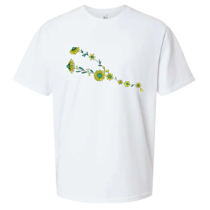 Taurus Flowers As A Constellation Zodiac Sueded Cloud Jersey T-Shirt