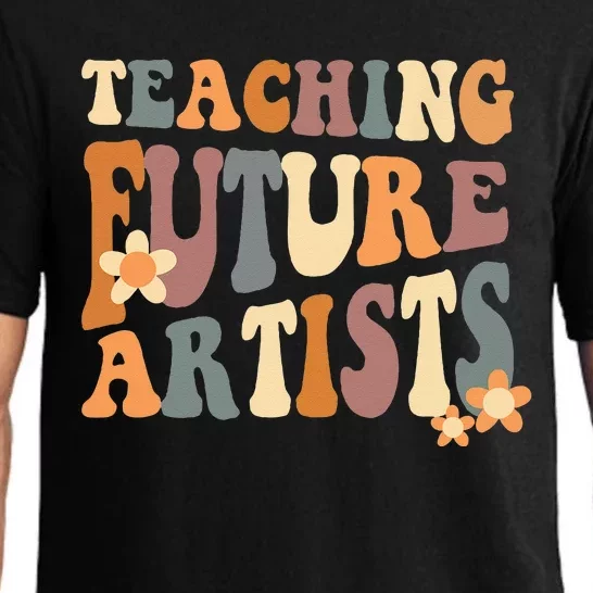 Teaching Future Artists Retro Teacher Students Women Pajama Set