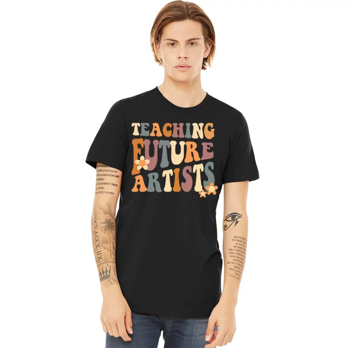 Teaching Future Artists Retro Teacher Students Women Premium T-Shirt