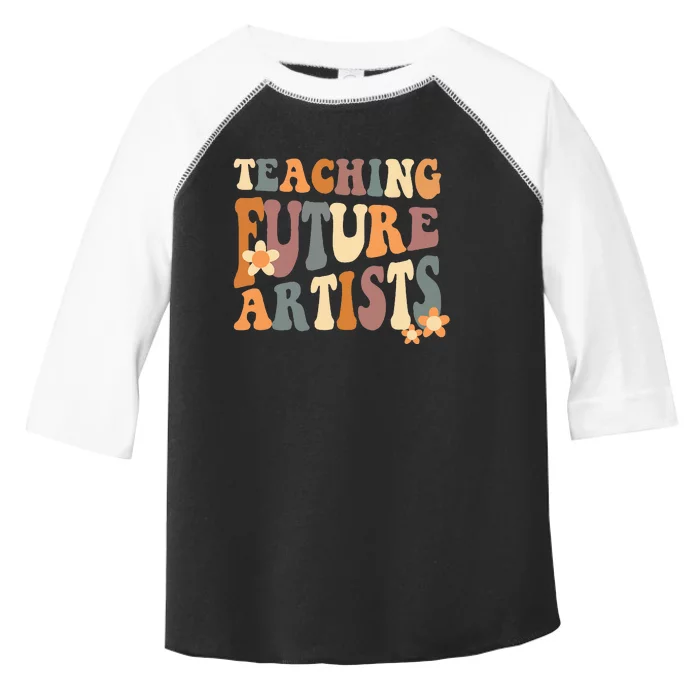 Teaching Future Artists Retro Teacher Students Women Toddler Fine Jersey T-Shirt