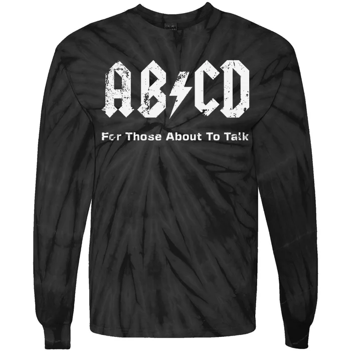 Teachers Funny Abcd About To Talk Vintage Style Tie-Dye Long Sleeve Shirt