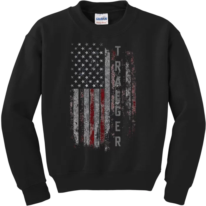 Traeger Family American Flag Kids Sweatshirt